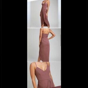 NWT Lulus mauve cocktail midi dress